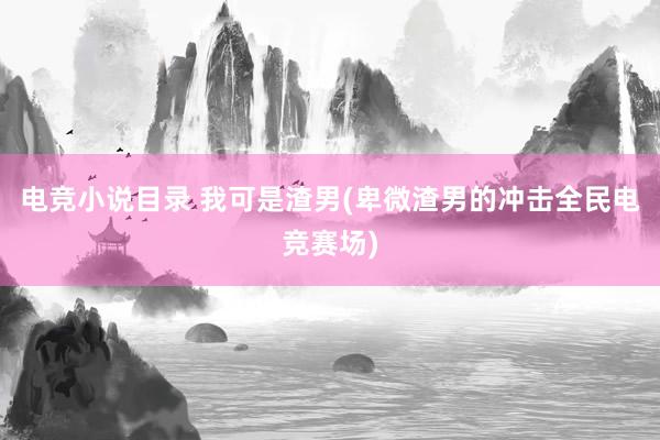 电竞小说目录 我可是渣男(卑微渣男的冲击全民电竞赛场)