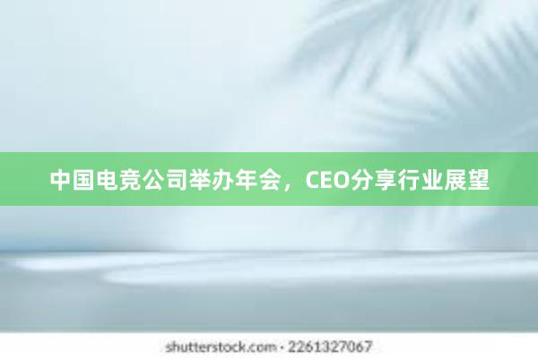 中国电竞公司举办年会，CEO分享行业展望