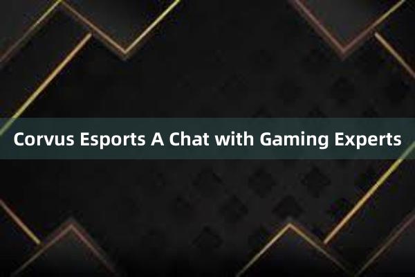 Corvus Esports A Chat with Gaming Experts