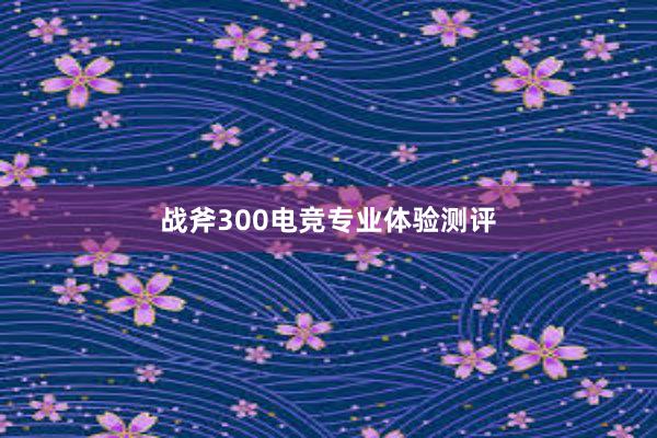 战斧300电竞专业体验测评