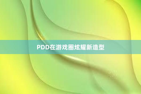 PDD在游戏圈炫耀新造型